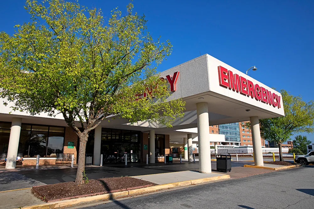 Front entrance of the Lexington Medical Center Emergency Department